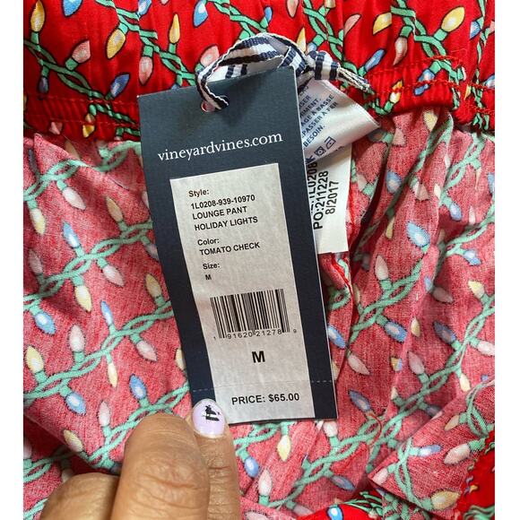 Holiday Lights Lounge Pants Medium NWT Men Red - Picture 5 of 8